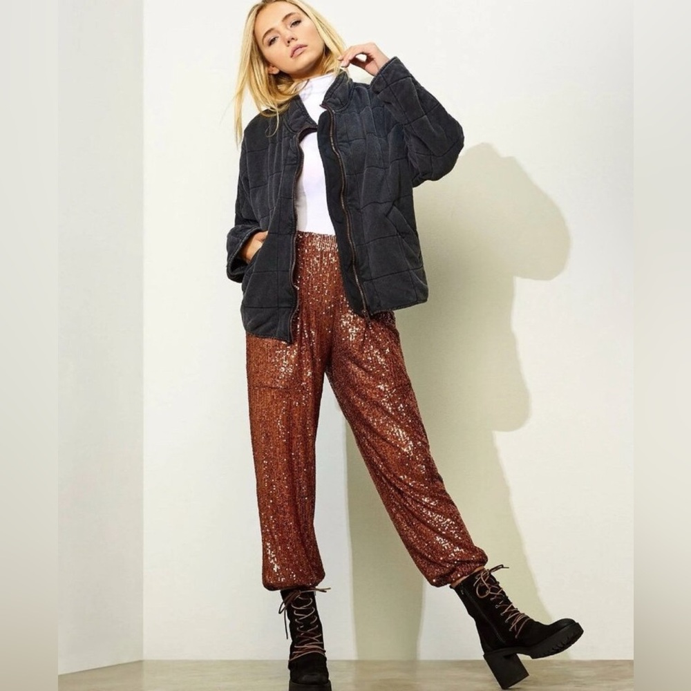 Free People Morelia Sequin Jogger Pants